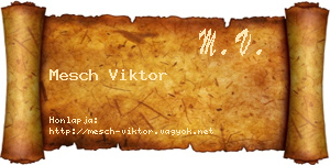 Mesch Viktor névjegykártya